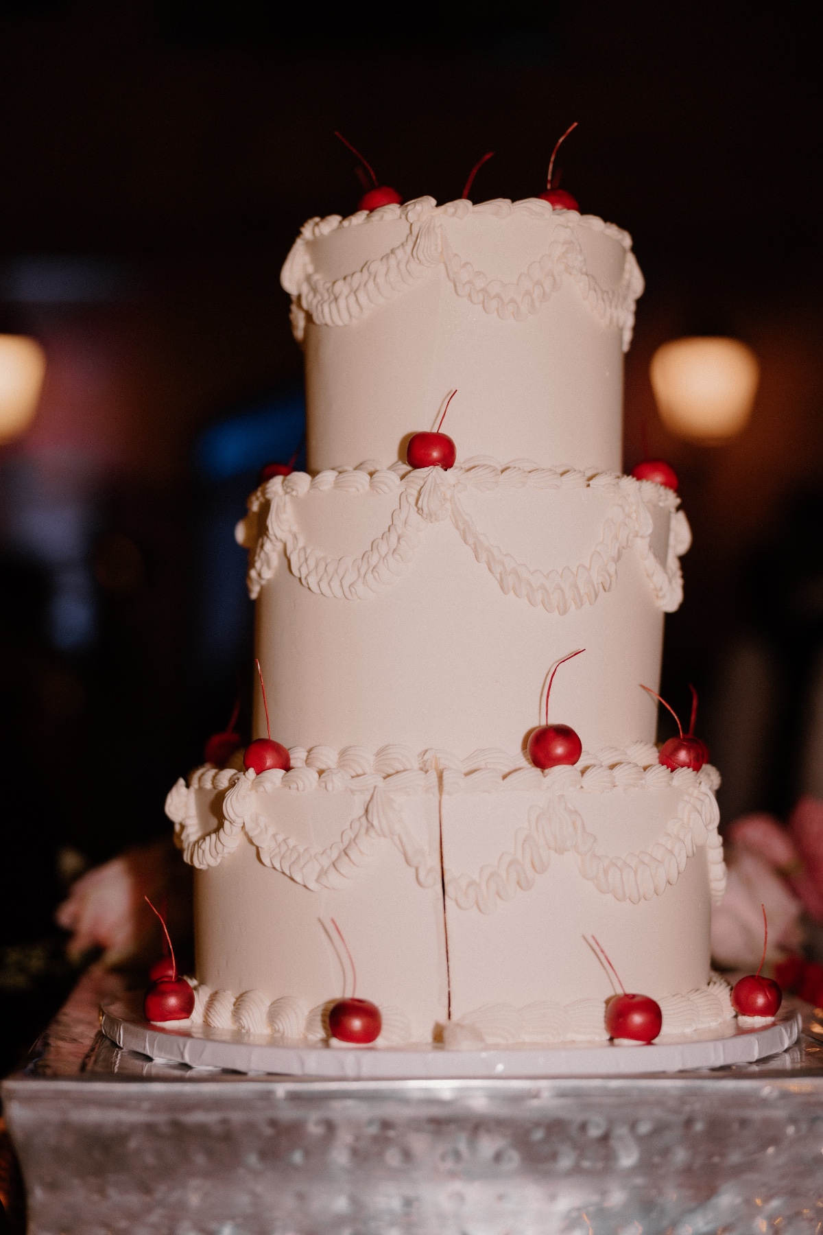 cherry wedding cake