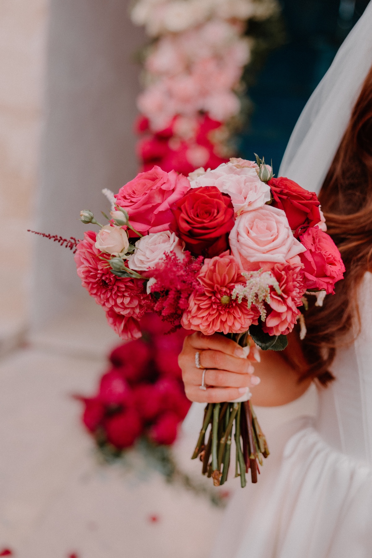 R is for romantic red details at this whimsical Mallorca Wedding