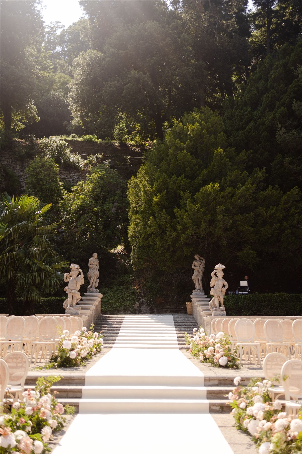 luxury blush wedding at a villa on lake como