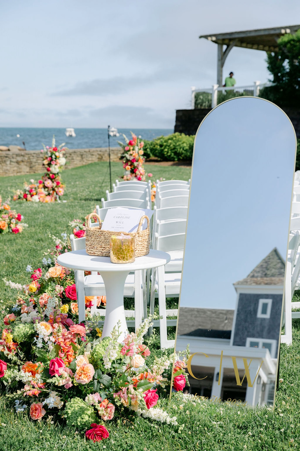 cape cod coastal wedding ceremony