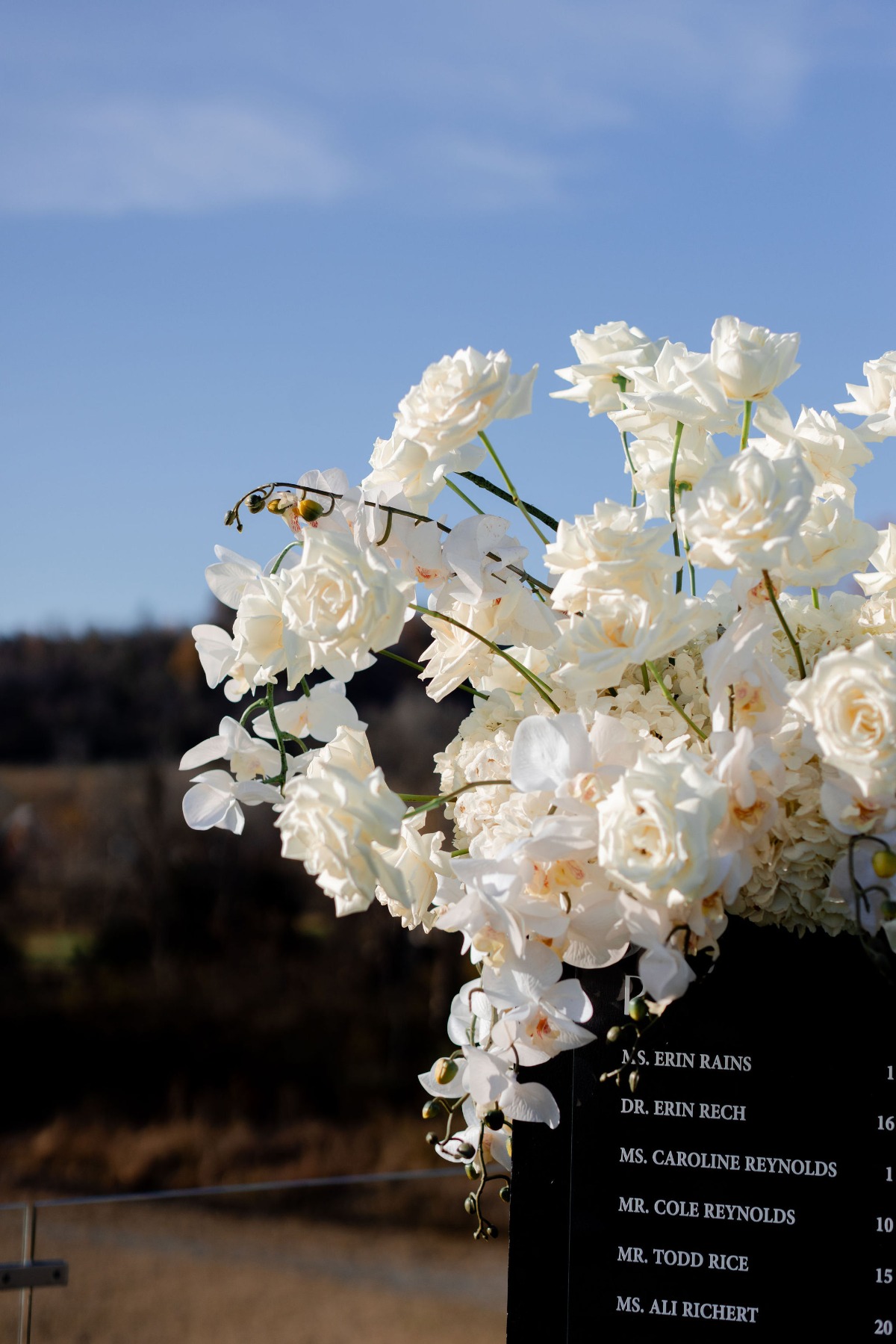 white rose flower arrangements for wedding