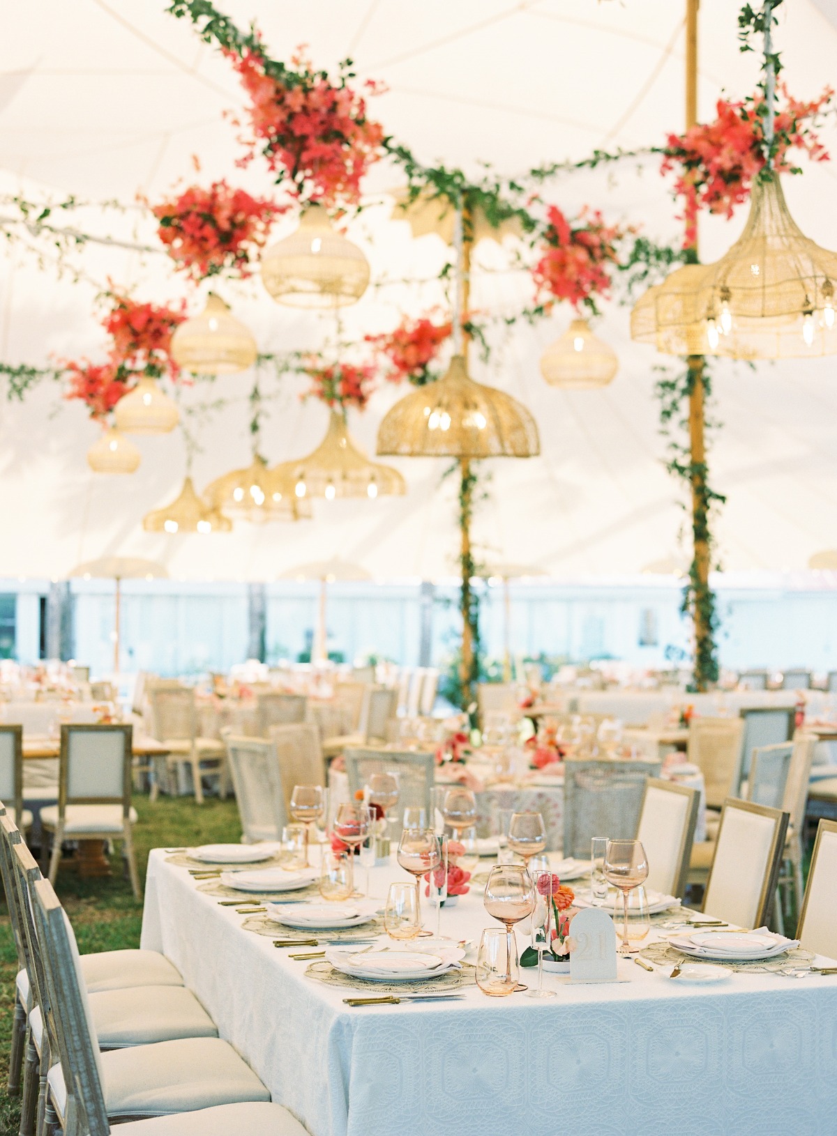 bougainvillea tented wedding reception ideas