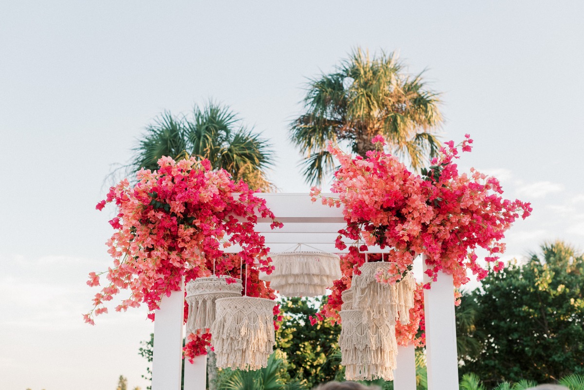 hot pink wedding flowers