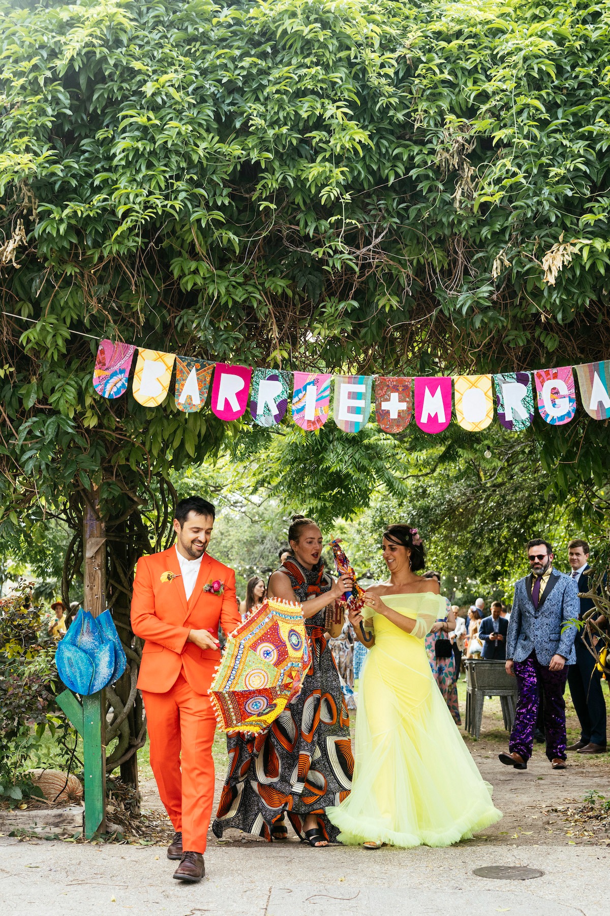 colorful umbrellas for wedding