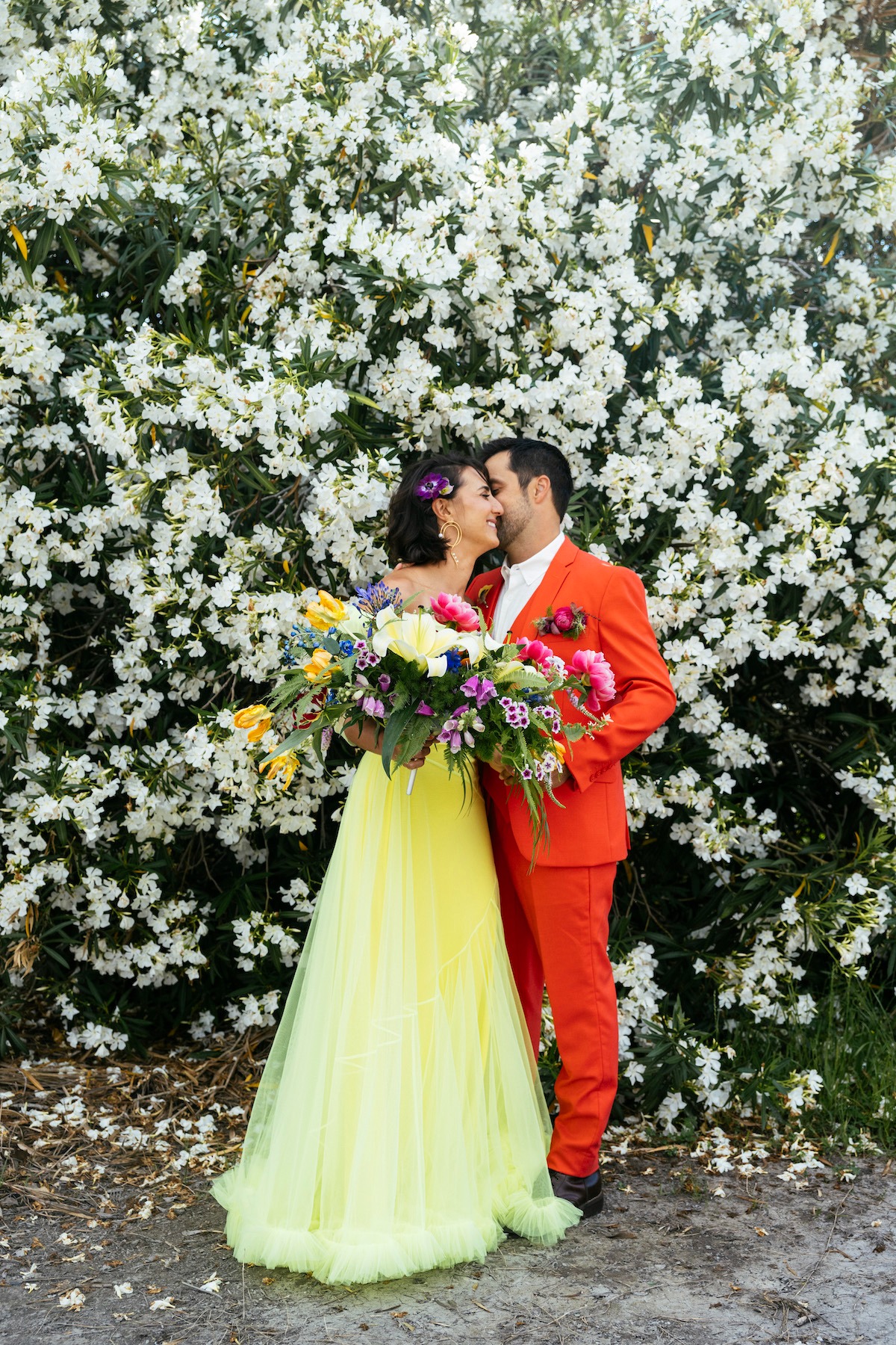 bright and colorful wedding