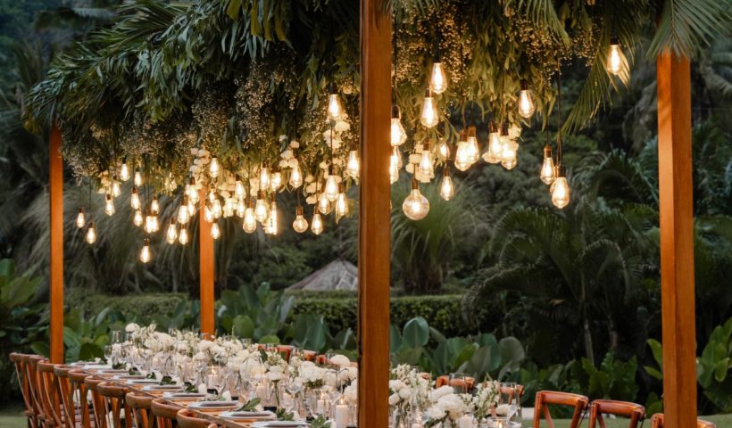 This moody monochromatic affair isn’t your typical bali wedding