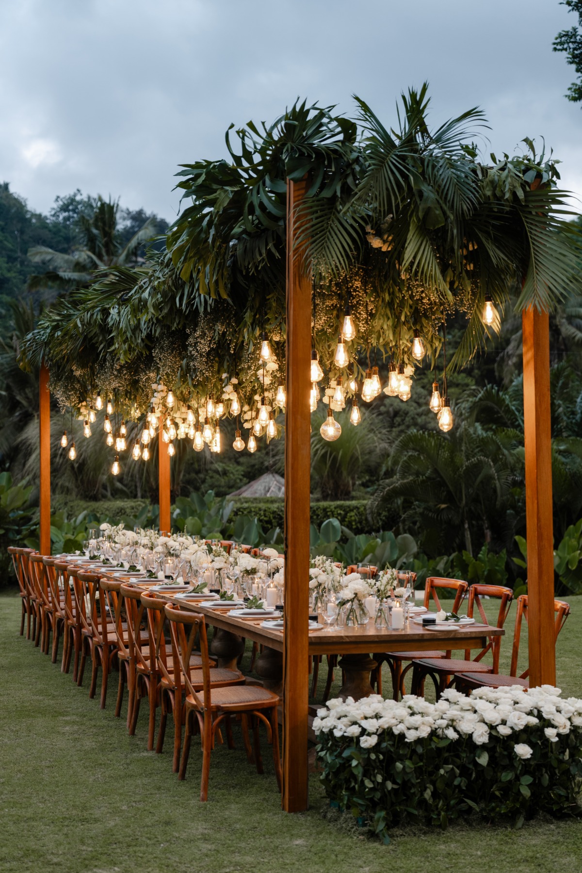 This moody monochromatic affair isn’t your typical bali wedding