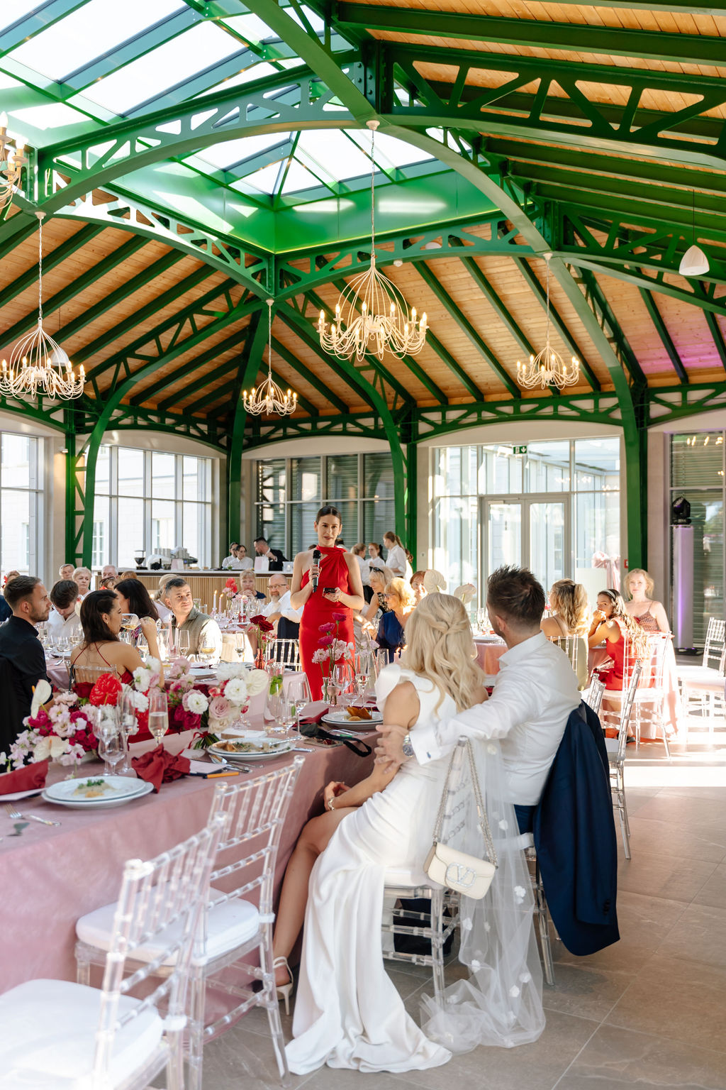 wedding in a greenhouse