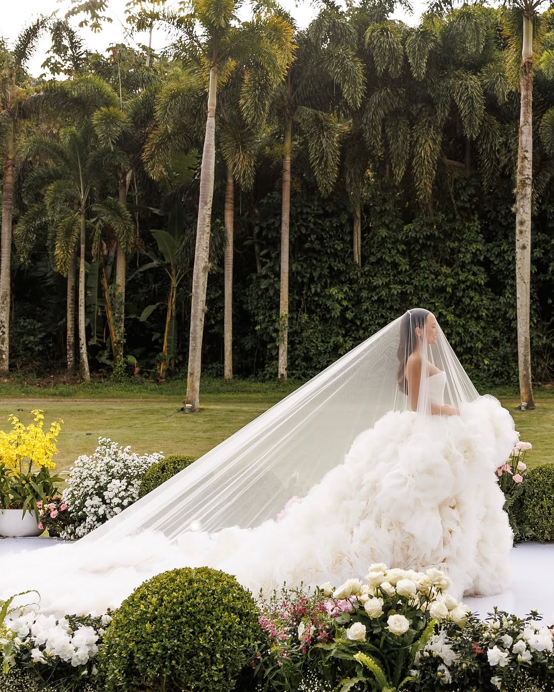 Bride walking down aisle