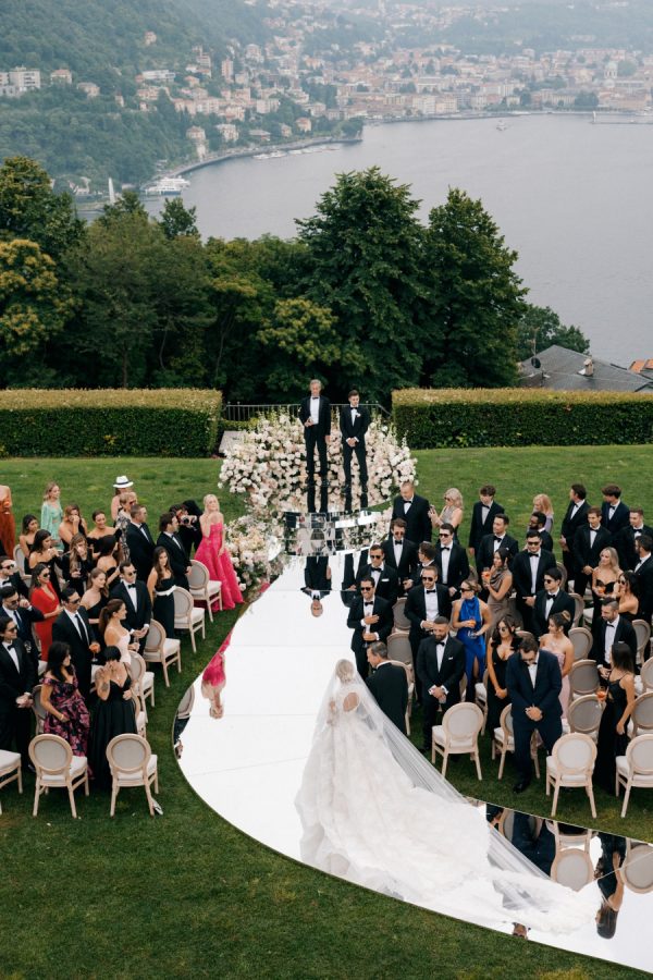 A Mirrored Aisle That Will Take Your Breath Away at Villa Bonomi on Lake Como