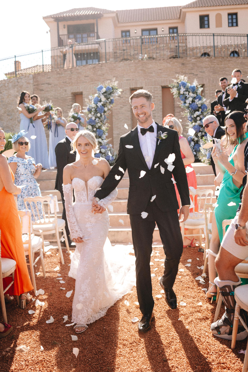 petal toss for wedding ceremony