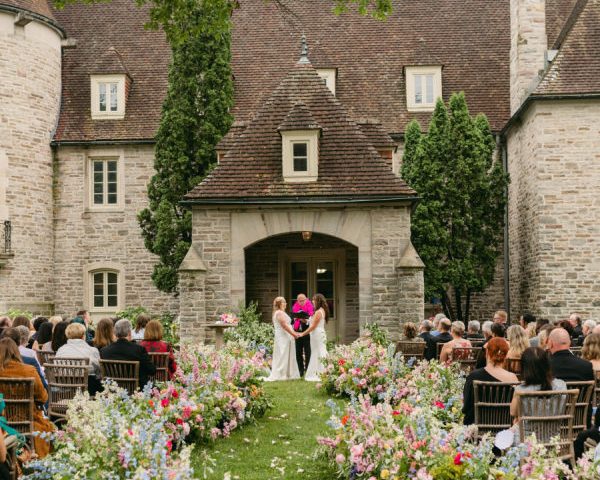 Bold Color Took Center Stage at This Eaton Hall Inn Wedding