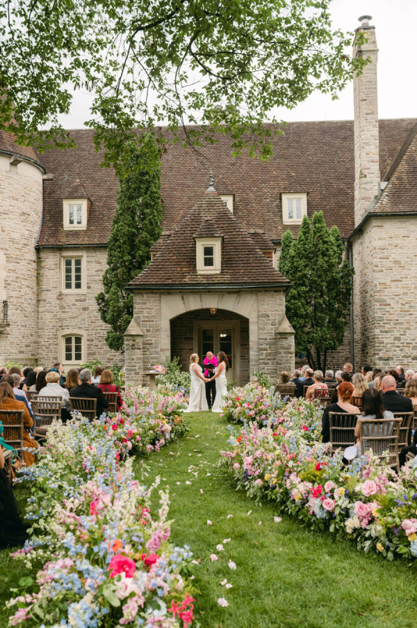 Bold Color Took Center Stage at This Eaton Hall Inn Wedding