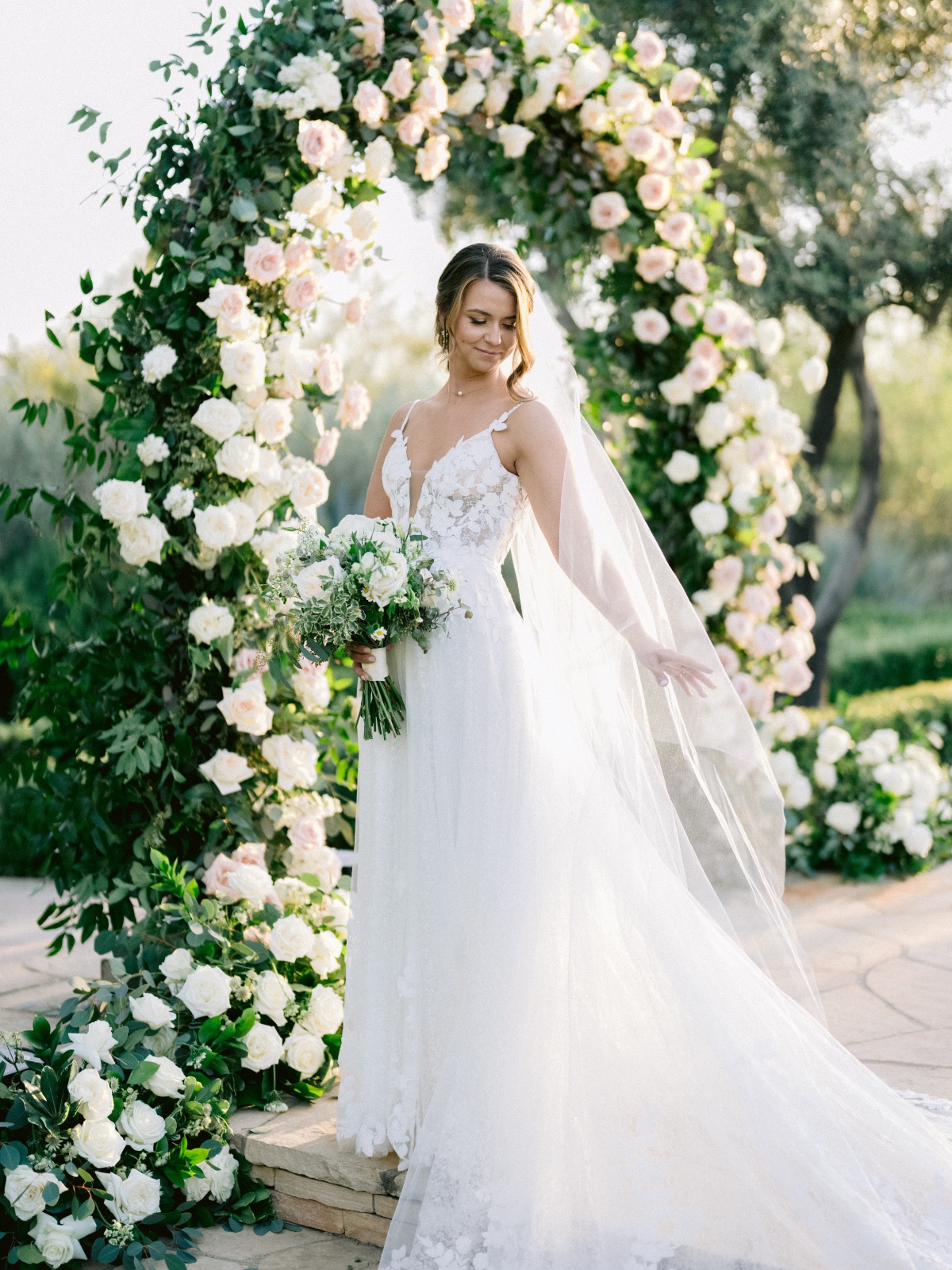 timeless lace and tulle wedding gown