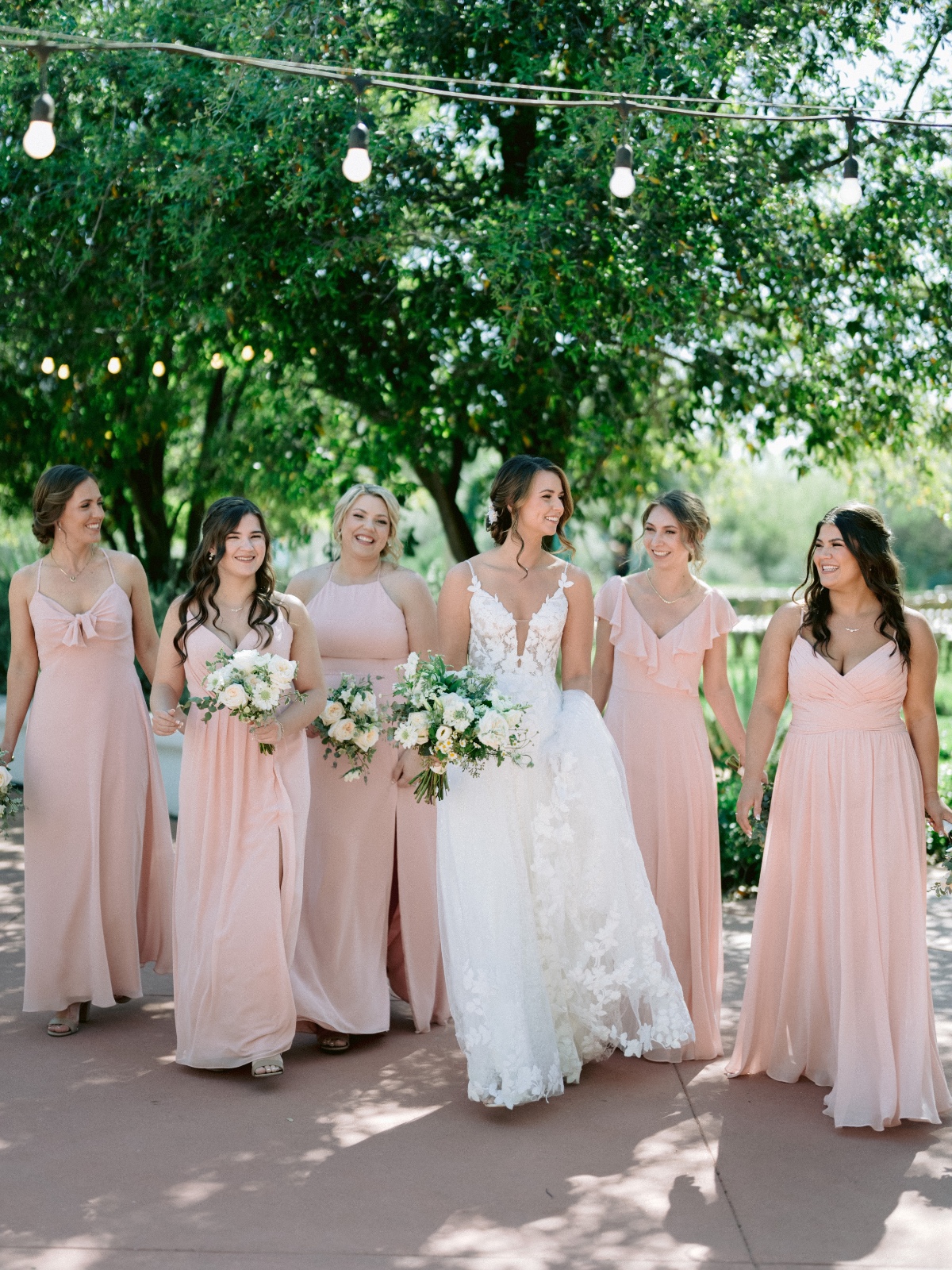 peach bridesmaid dresses