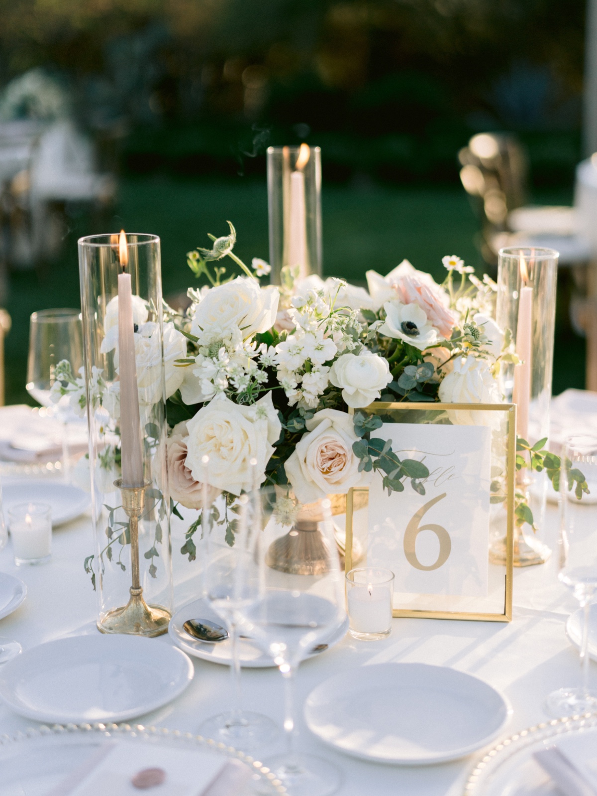 gold framed table numbers