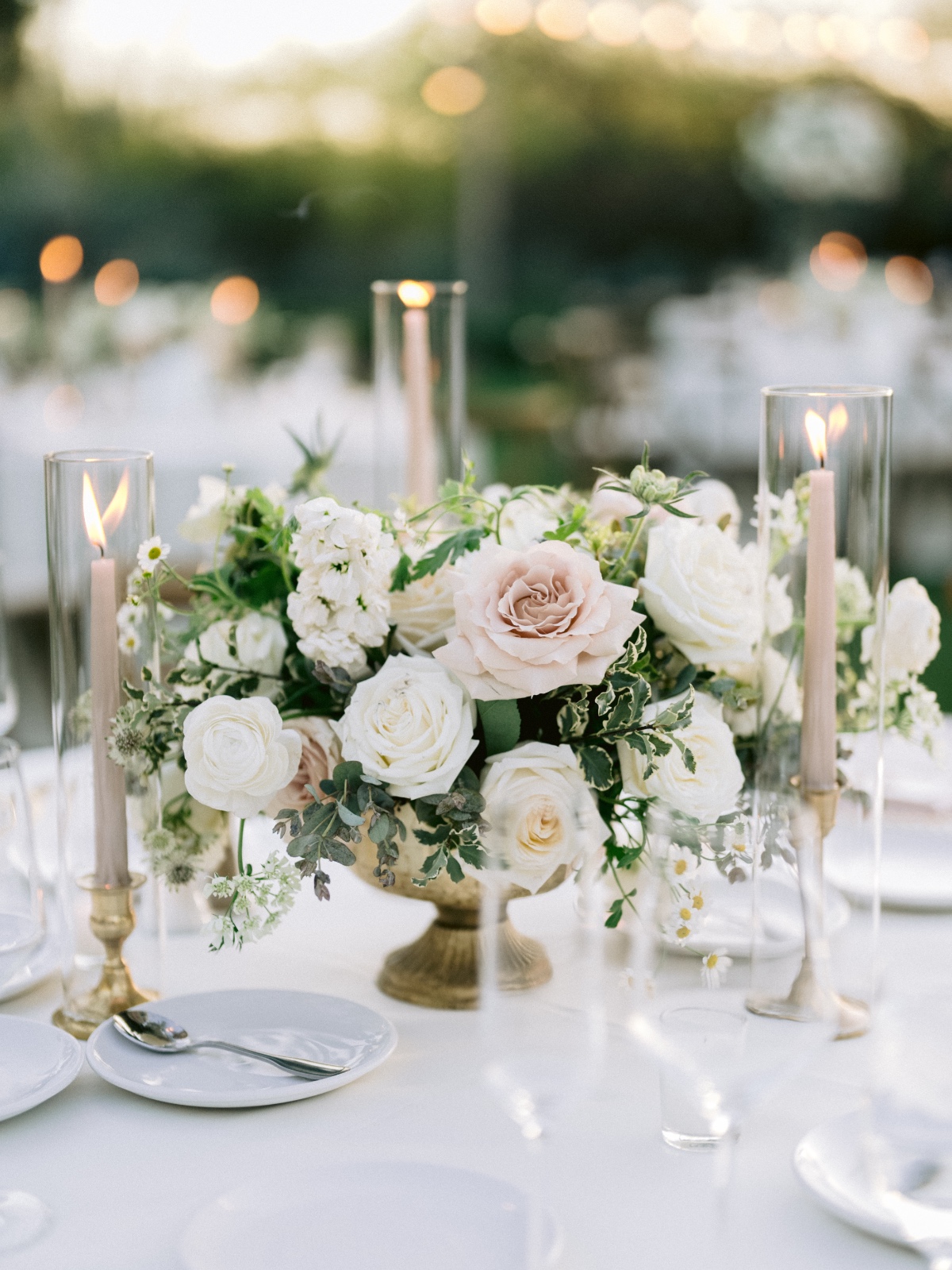 blush and ivory wedding reception inspiration