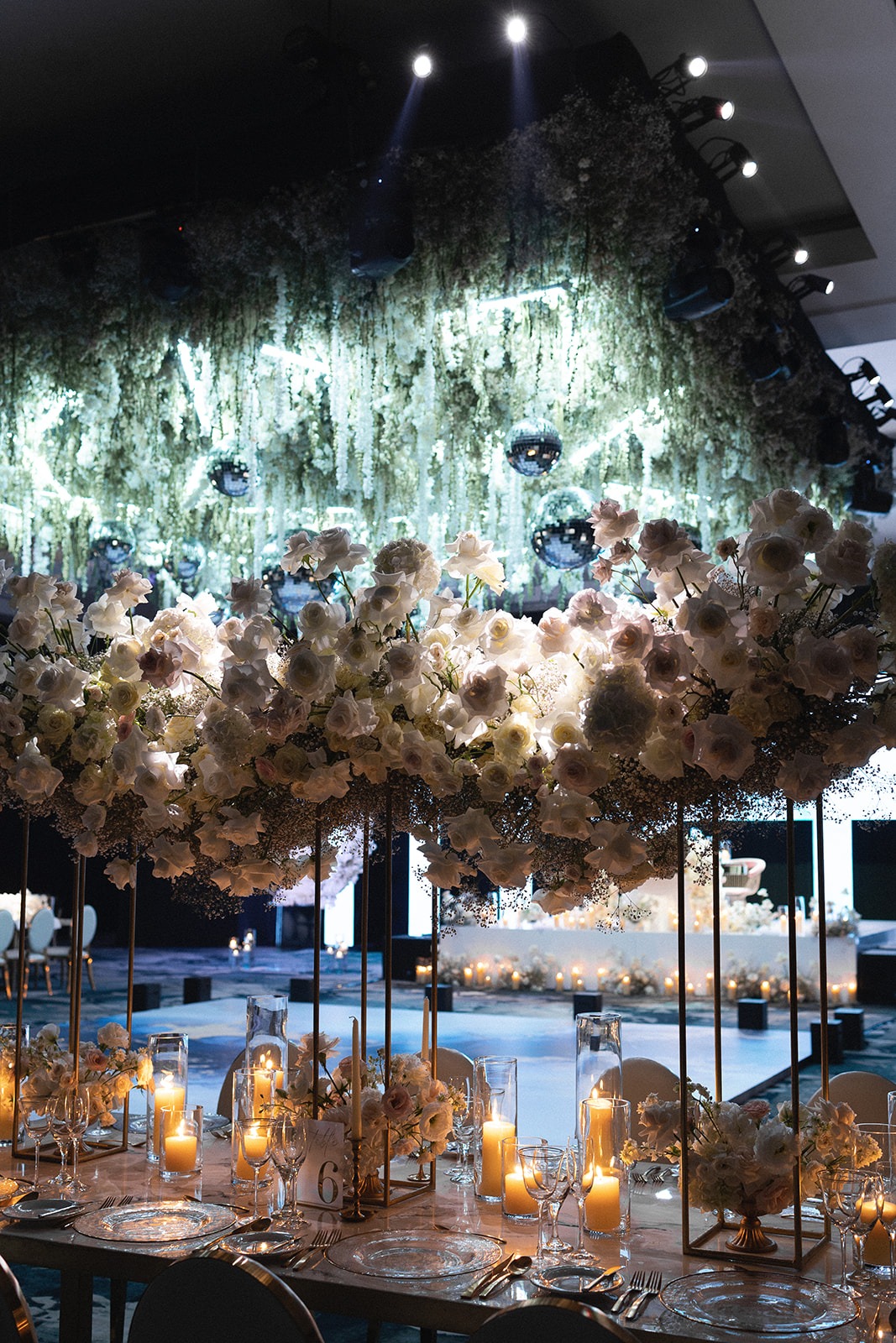 cloud-inspired floral installation
