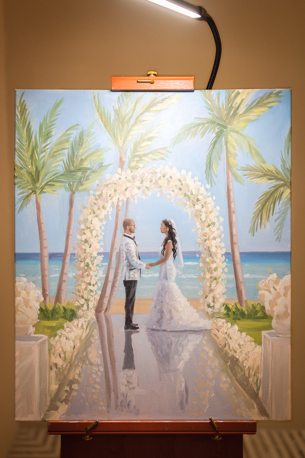 live wedding painter for wedding ceremony