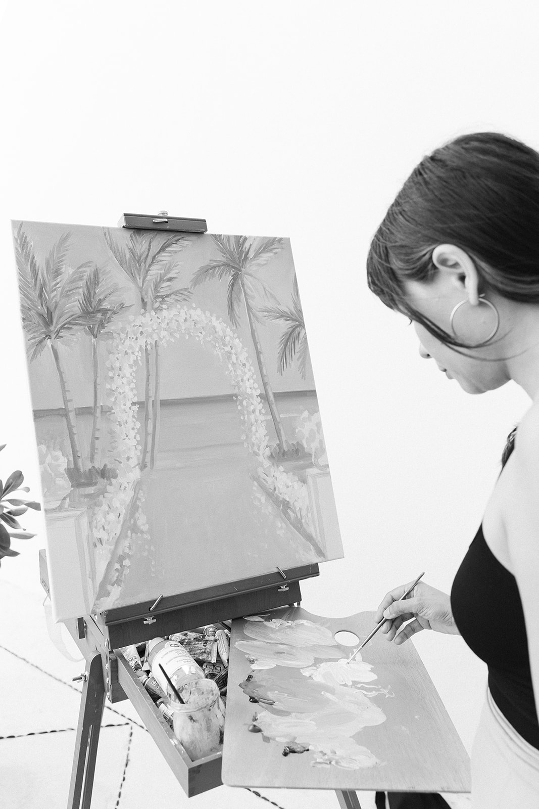 live wedding painter