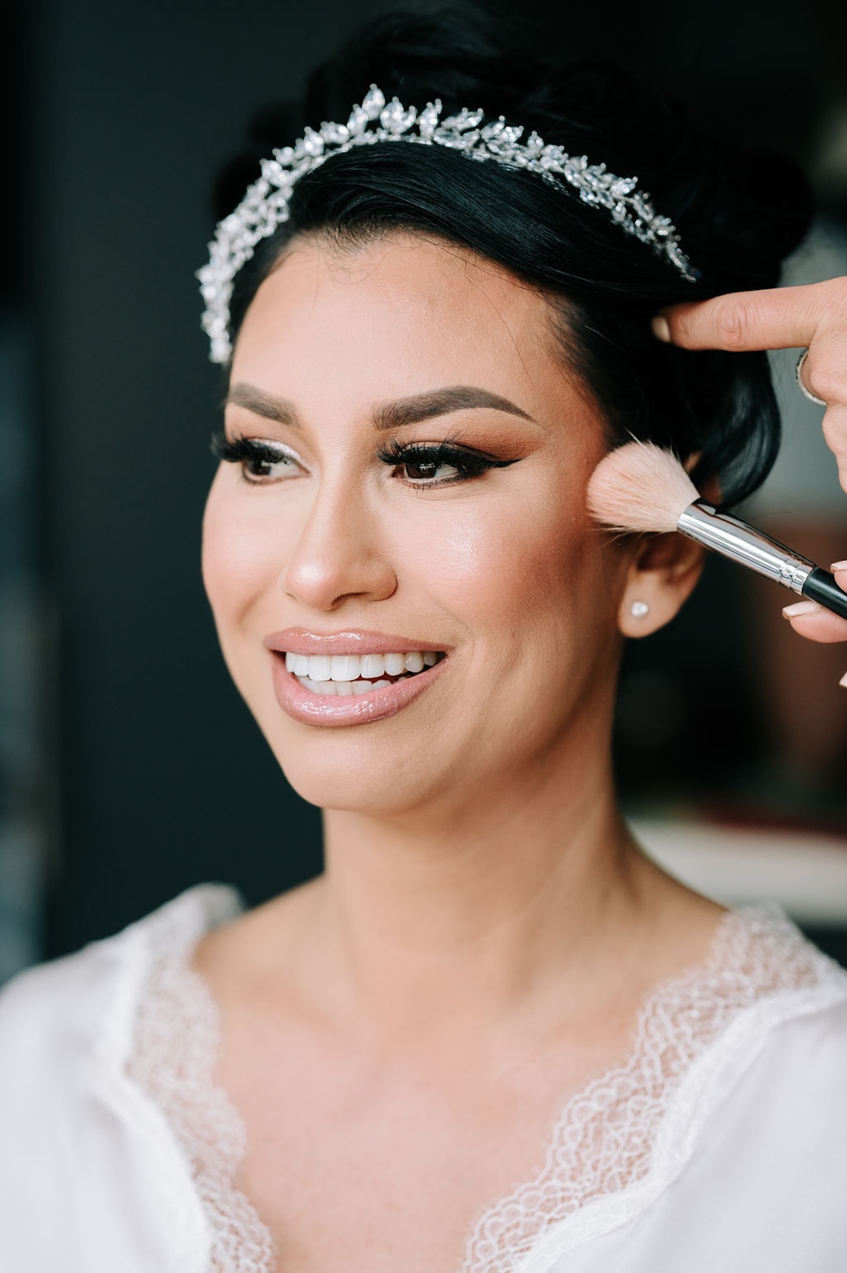 bride in full glam