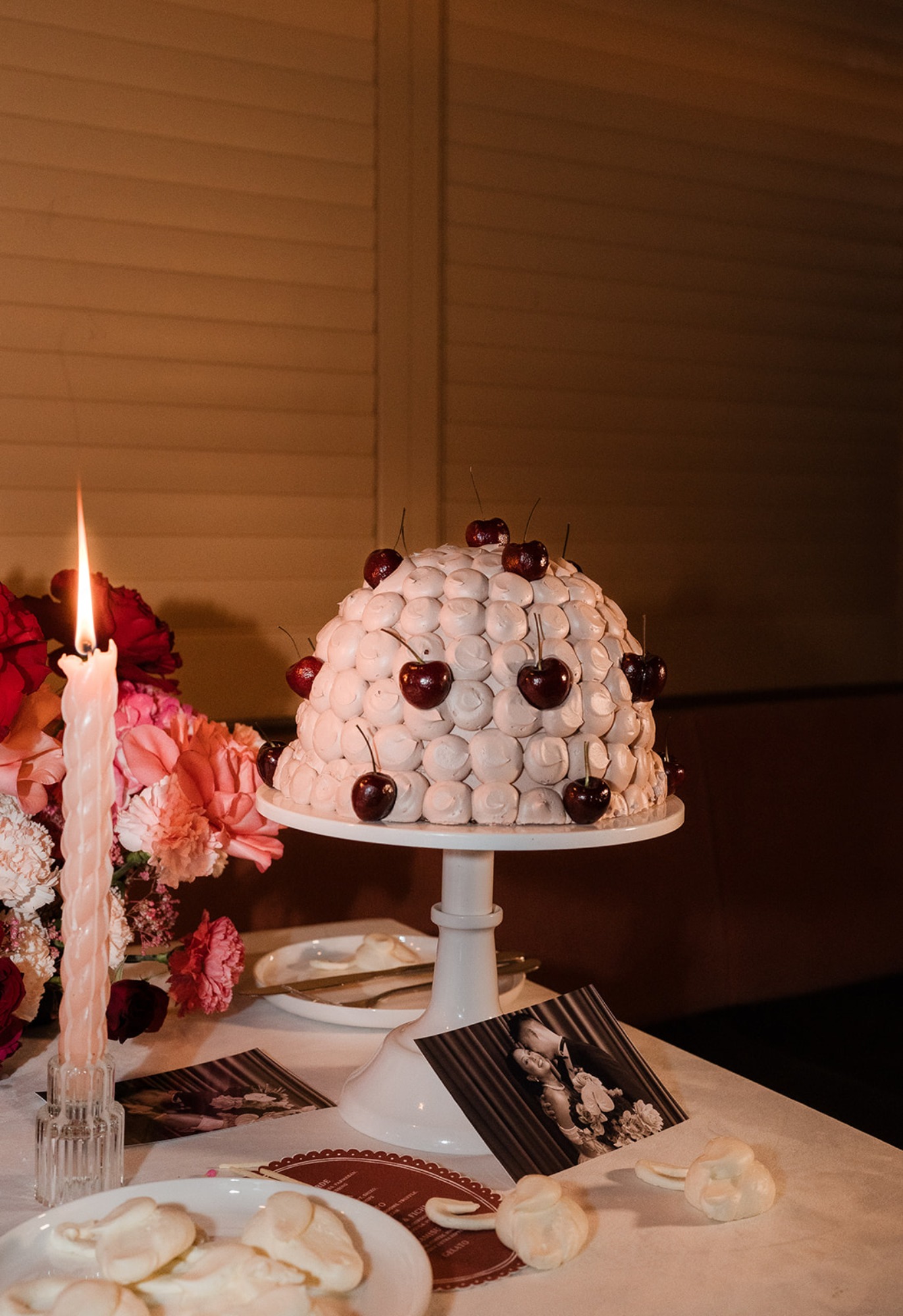 cherry wedding cake