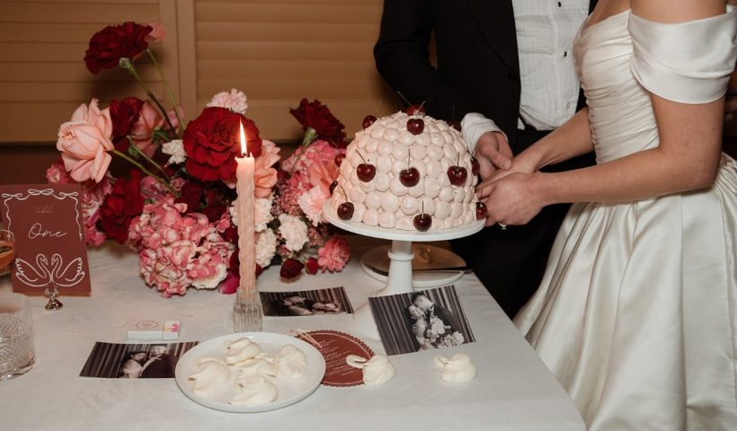 Love was literally projected onto this Valentine’s Day wedding