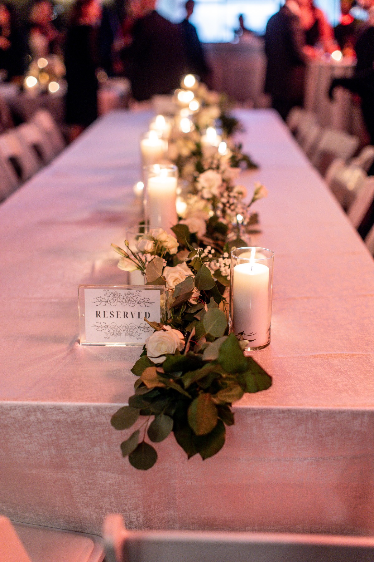 green and white centerpieces