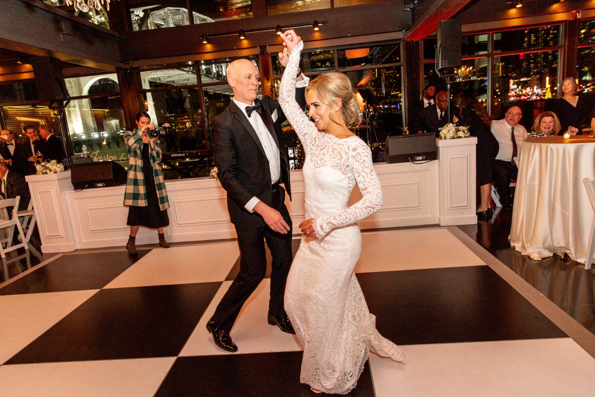 black and white dance floor
