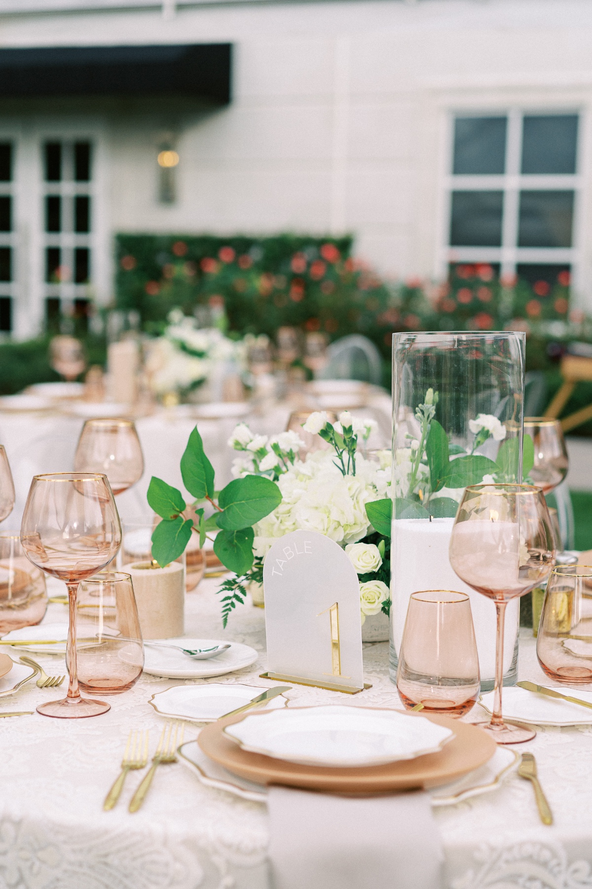 pink glassware