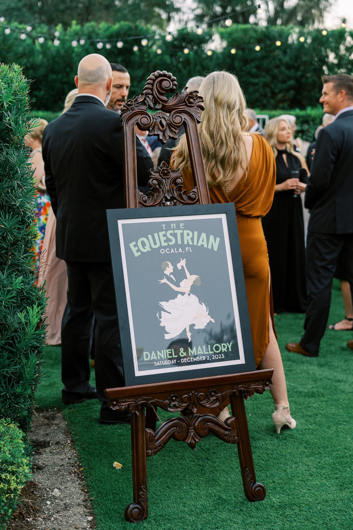 1920's inspired venue welcome sign