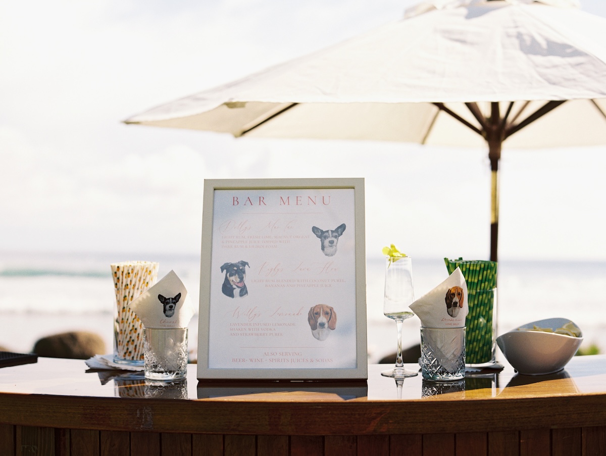 custom pet bar menu