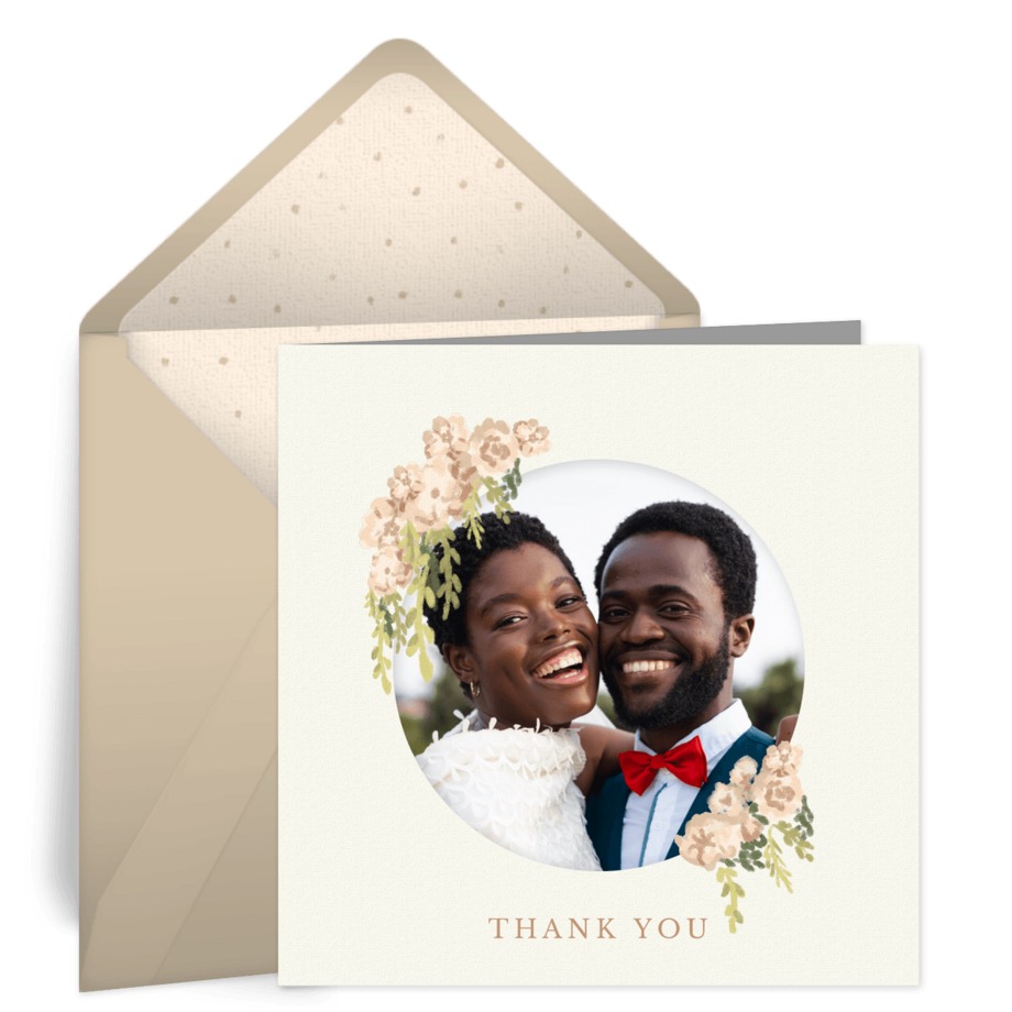 Thank You - Design - Draped Flowers