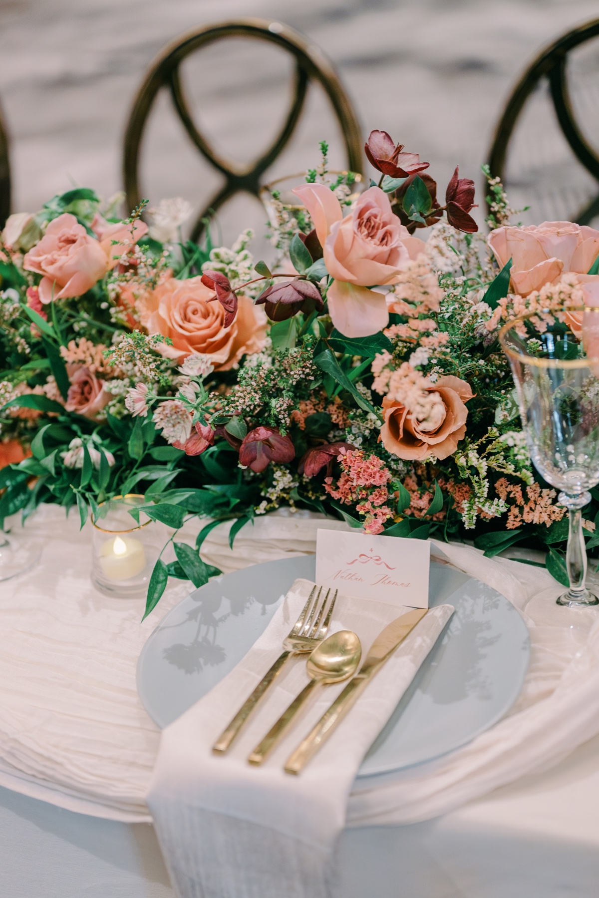 peach and burgundy wedding colors