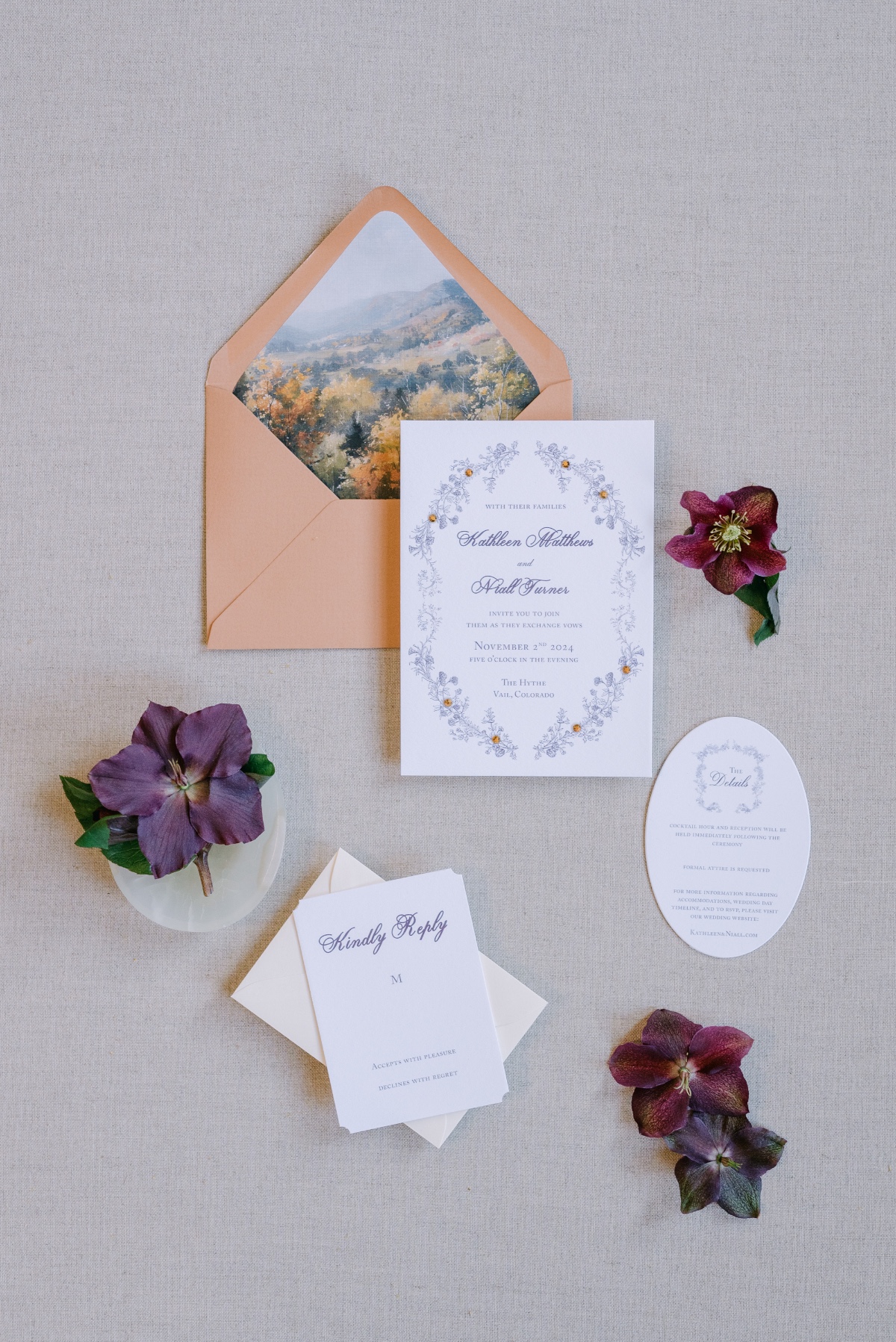 fall wedding invitation ideas