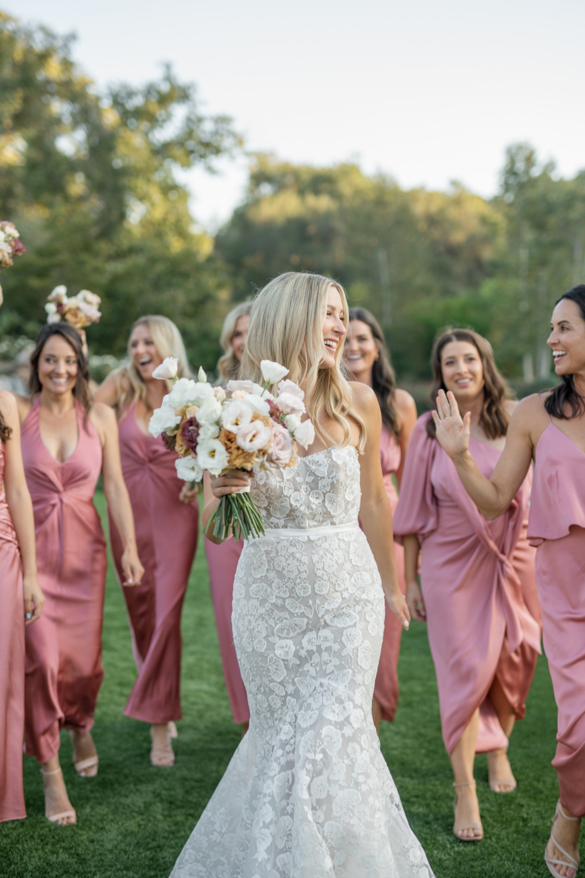 mauve bridesmaid dresses