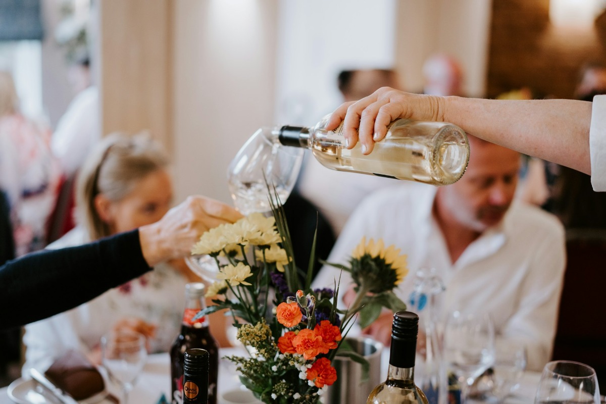 Wine Being Poured at Event