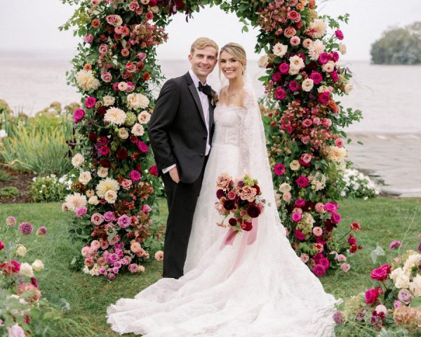 A Bold, Moody, and Romantic Garden Wedding at the Lake House on Canandaigua
