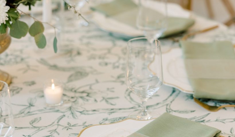 Chic black-tie garden wedding with a sage and ivory pallette
