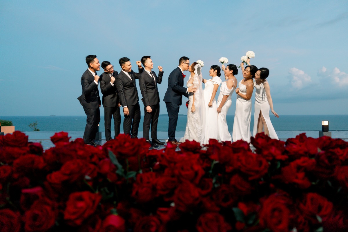 white bridesmaid dresses