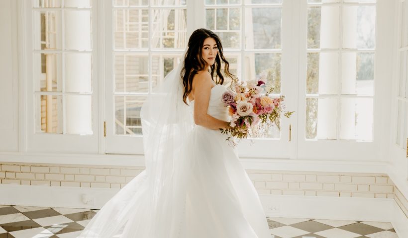 Stunning pastel wedding at a venue that exudes old-world charm