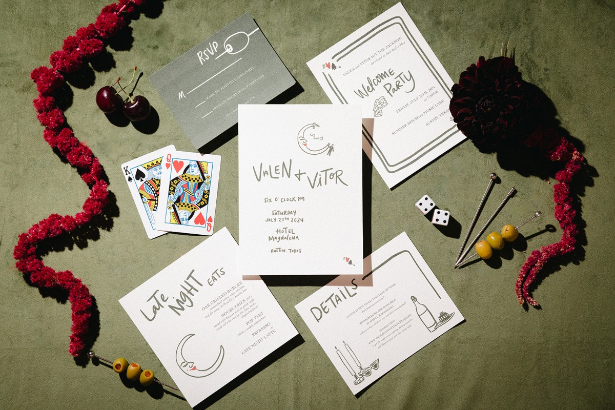 hand drawn wedding invitations