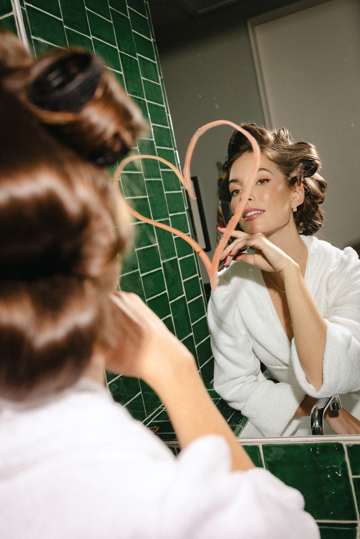 editorial flash photography for wedding getting ready photos