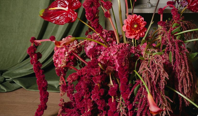 The dreamiest green and red wedding shoot we’ve ever seen