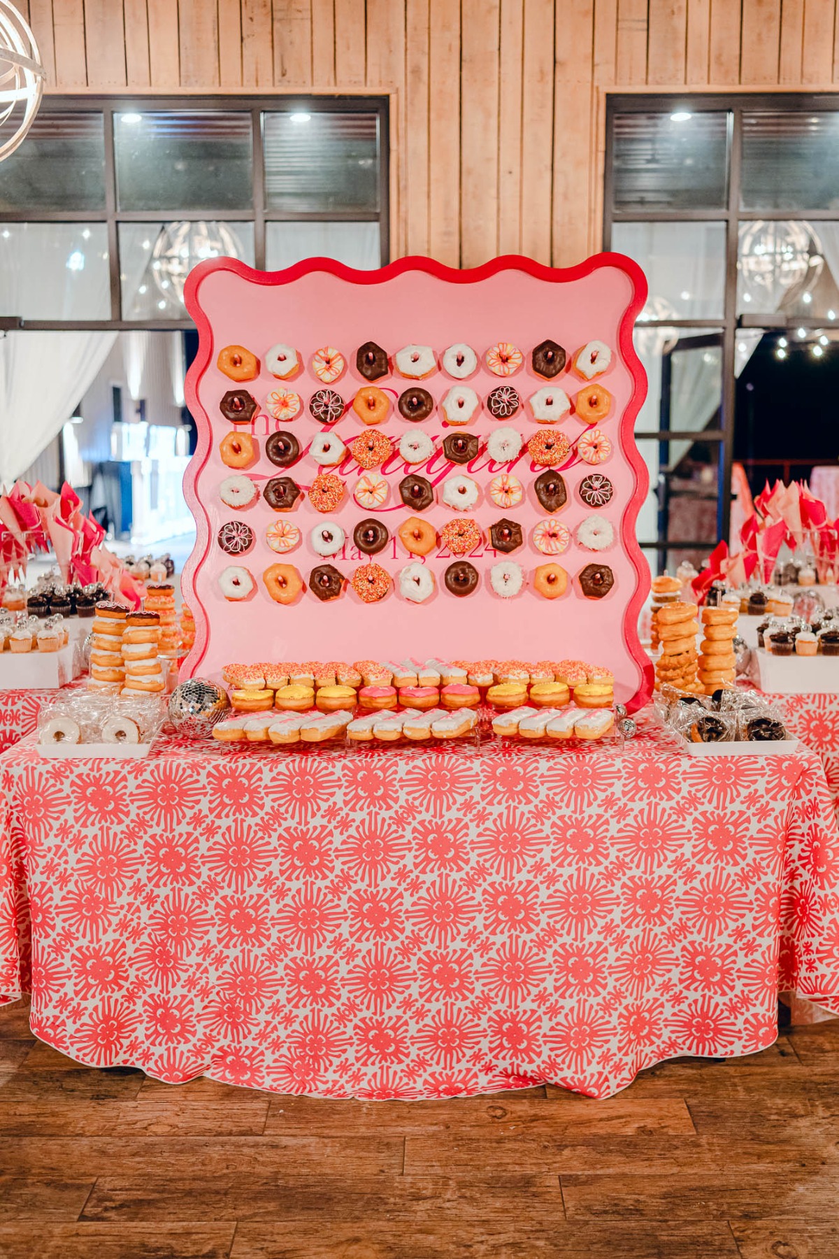 donut wall for wedding reception