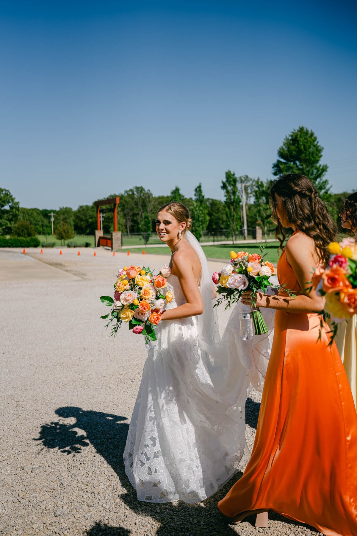 orange bridesmaid dress ideas