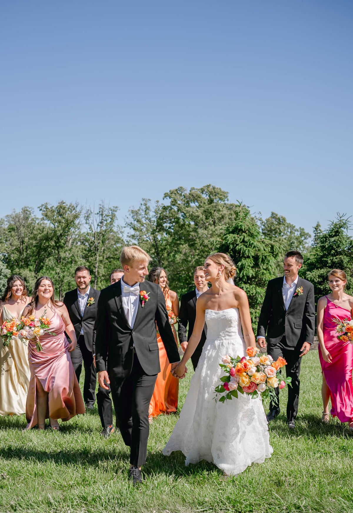 pink and orange wedding color ideas