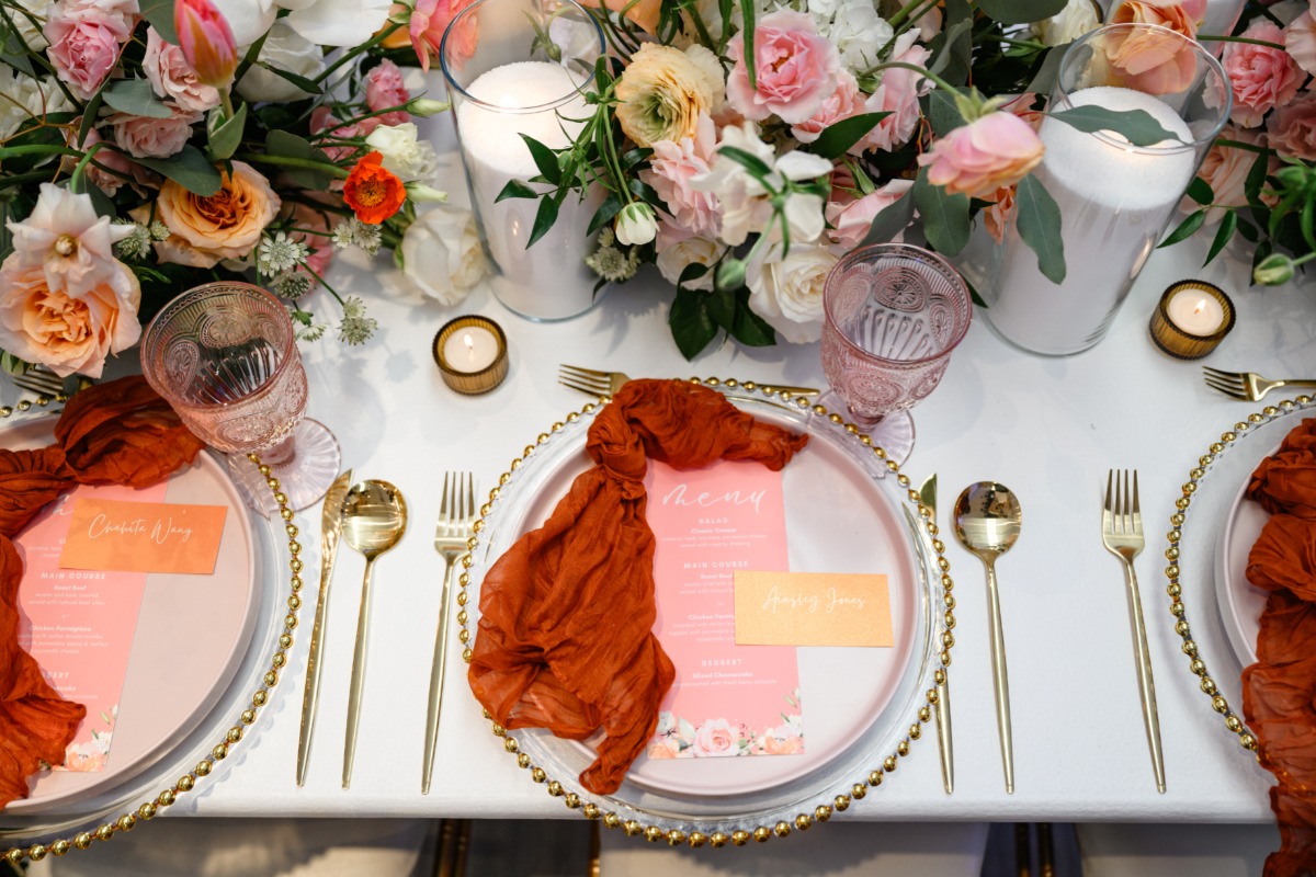 colorful and bright place setting