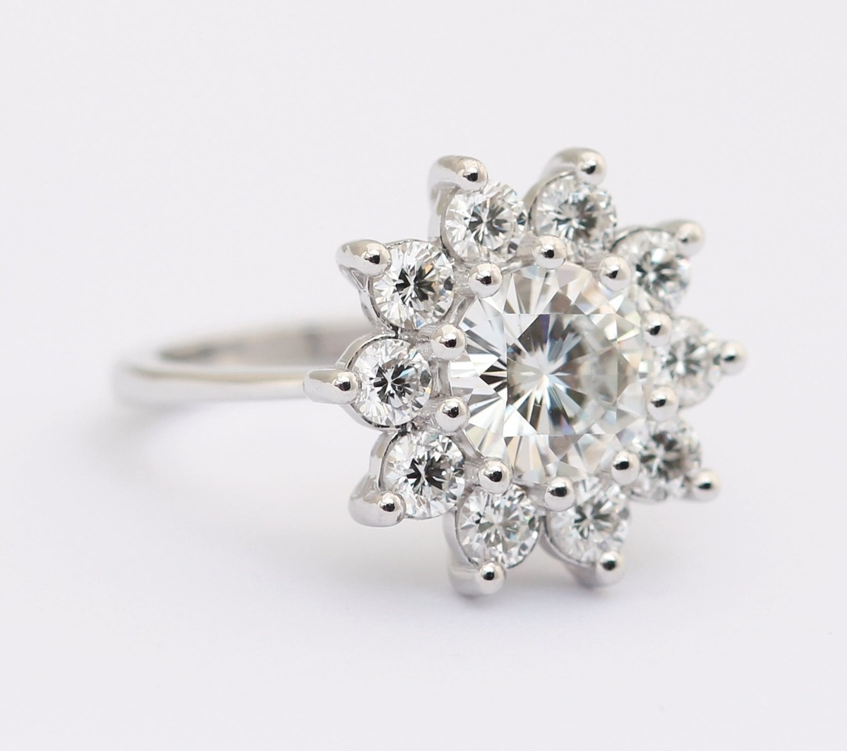 giant diamond flower engagement ring