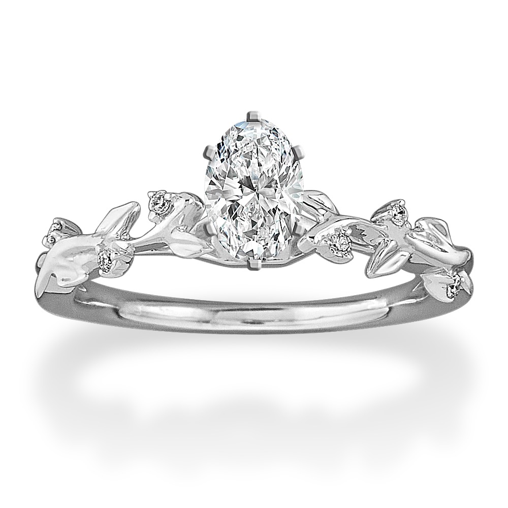 vine vintage looking engagement ring
